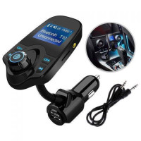 Автомобильный FM-модулятор T10 с Bluetooth, поддержка MP3, microSD, AUX, USB, черный