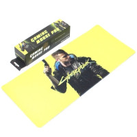 Игровой коврик Cyberpunk 700-1 для мыши и клавиатуры, желтый 30х70см