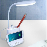 Настольная аккумуляторная LED лампа Bionic Desk Lamp DL-43, cветодиодный сенсорный светильник 3 в 1 Power Bank