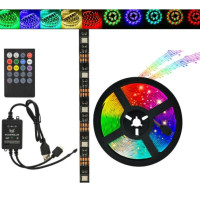 Светодиодная лента SMD 5050-RGB для подсветки телевизора 2м Разноцветная, Неоновая LED подсветка