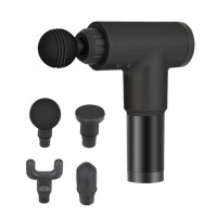 Мышечный массажер Fascial Gun FH-320 Black для тела, портативный ручной ударный массажер-пистолет