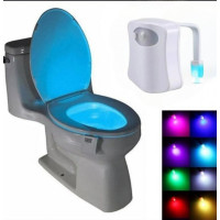 Автономная цветная LED подсветка Light Bowl Toilet Led для унитаза с датчиком движения и света 8 цветов,