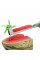 Ніж слайсер для нарізки кавуна і дині Sunroz Watermelon Slicer, кухонне пристосування для різання кубиками фруктів у формі млина,