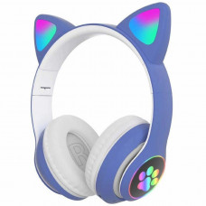 Дитячі бездротові навушники Bluetooth з LED котячими вушками котика Cat 28