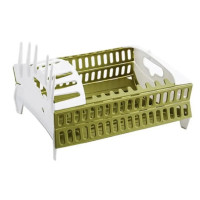 Сушарка органайзер для посуду Compact Dish Rack складна настільна сушка для виделок і ложок, Пластикова сушарка-органайзер