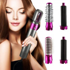 Електрична щітка Hot Air Styler 5 в 1 фен стайлер для сушіння, укладання та об'єму волосся, мультистайлер з насадками для завивки