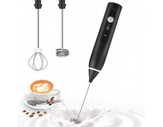 Акумуляторний капучинатор 2в1 Coffe mixer 918D, Ручний міні міксер для збивання молока і вершків, бездротовий віночок спінювач