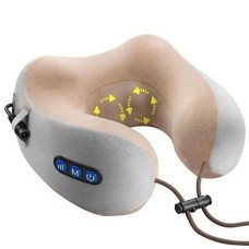 Бездротова масажна подушка Gelius Smart Pillow Massager GP-PM001 для зняття втоми і напруги шиї з підігрівом і вібрацією на