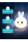 Дитячий нічник силіконовий зайчик Rabbit Silicone Lamp LY-271 настільний бездротовий акумуляторний світильник лампа зайчик кролик