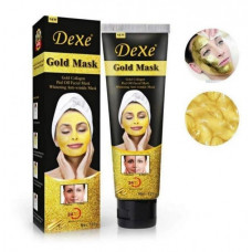 Золота маска-плівка для обличчя Dexe Gold Mask 120 г біоколагеновая антивікова плівка з біозолотом і колагеном, омолоджуюча маска