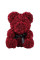 Маленький ведмедик з штучних 3D троянд Teddy Bear de Luxe 25 см Burgundy, бордовий ведмідь Тедді