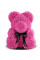 Маленький ведмедик з штучних 3D троянд Teddy Bear de Luxe 25 см Pink, Рожевий ведмідь Тедді