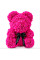 Маленький ведмедик з штучних 3D троянд Teddy Bear de Luxe 25 см Pink, Рожевий ведмідь Тедді