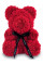 Маленький ведмедик з штучних 3D троянд Teddy Bear de Luxe 25 см Red, Червоний ведмідь Тедді