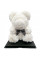 Маленький ведмедик з штучних 3D троянд Teddy Bear de Luxe 25 см White, Білий ведмідь Тедді