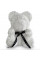 Маленький ведмедик з штучних 3D троянд Teddy Bear de Luxe 25 см White, Білий ведмідь Тедді