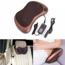 Масажна подушка з інфрачервоним підігрівом Massage Pillow QY-8028, роликовий масажер для спини і шиї