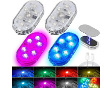 Світильник акумуляторний RGB для авто 2 шт. сенсорний, магнітний, USB-зарядка, 7 кольорів, автономне освітлення