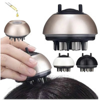 Гребінець масажер для голови з вібрацією та місткістю для олій 30 мл, ручний масажний аплікатор для волосся