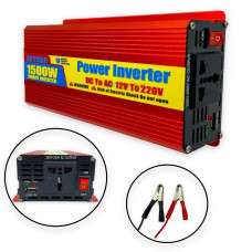 Автоінвертор перетворювач напруги Power Inverter 1500 Вт 12В-220В AC/DC