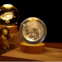 Світильник «Луна» 3D з LED і USB, декоративне та нічне освітлення