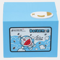 Копилка детская интерактивная DORAEMON на батарейках для монет, развивающая игрушка для детей