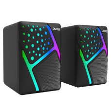 Колонки акустичні для ПК і ноутбуків 2.0 з USB і RGB Jedel S-527 чорні