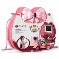 Набір дитячої косметики Kids Pretend Toy Bag з дзеркалом і сумочкою рожевий, розвивальна іграшка