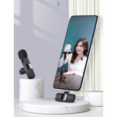 Петличный беспроводной микрофон с адаптером Lightning/Type-C K9 Wireless Lavalier