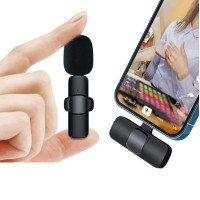 Беспроводной петличный микрофон с адаптером Lightning K11 Wireless Lavalier, черный