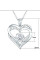 Намисто жіноче сріблясте з кулоном у формі серця Heart з цирконію, подарунок на свято