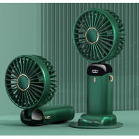 Вентилятор портативний складаний з LED-дисплеєм і тримачем для телефона акумуляторний