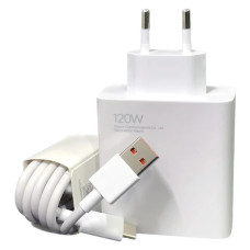 Блок живлення мережевий 120W QC 3.0 USB Type A кабель у комплекті швидке заряджання