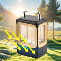 Кемпинговый светильник HS-9039 с солнечной панелью и функцией Power Bank LED лампа влагозащищенный