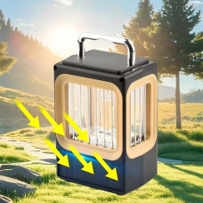Кемпінговий світильник HS-9039 із сонячною панеллю та функцією Power Bank LED лампа вологозахищений