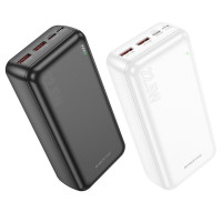 Мощный повербанк BOROFONE BJ 38 B 30000 mAh с быстрой зарядкой два USB порта для планшетов и телефонов