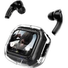 Навушники бездротові Inspire Air MAX Bluetooth 5.0 з прозорим кейсом LCD дисплей сенсорне керування