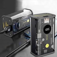 Прозорий Power Bank LENYES PX152D 10000 mAh з LED-дисплеєм і потужністю 22.5 W для швидкого заряджання