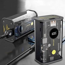 Прозорий Power Bank LENYES PX152D 10000 mAh з LED-дисплеєм і потужністю 22.5 W для швидкого заряджання