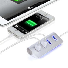 Металевий USB-концентратор 4 порти USB 3.0 модель 4301 з високою швидкістю передавання даних для комп'ютерів