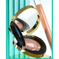 Тональний кушон Drawshe Emerald Crystal Glow зволожувальний, триколірний, із замінним блоком, 24 грами