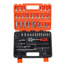 Універсальний набір New Tools 53 предмети в кейсі з тріскачкою, торцевими головками, бітами та ключами
