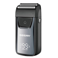 Акумуляторна електробритва Geemy GM-9012 з дисплеєм, сіткова система для сухого гоління