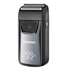 Акумуляторна електробритва Geemy GM-9012 з дисплеєм, сіткова система для сухого гоління