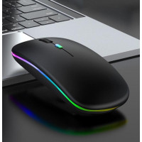 Bluetooth мышь PM1 с USB приемником, подсветкой, 2.4 ГГц, бесшумная, подходит для ноутбуков и ПК