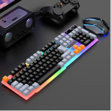Клавіатура Raiku K26 з підсвіткою, 104 клавіші, мембранна, USB, чорна, ергономічна для ігор
