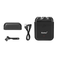 Электробритва Kemei KM-1005 ротор водонепроницаемый IPX7 USB для сухого влажного бритья черный