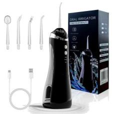 Портативний іригатор A6s з акумулятором, USB заряджанням і чотирма змінними насадками для чищення зубів