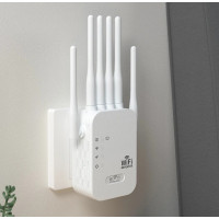Wi-Fi ретранслятор із підтримкою двох частот 2.4 і 5 ГГц, до 1200 Мбіт/с, 6 антен, з портом RJ45