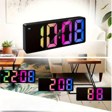 Світлодіодний цифровий настільний дзеркальний годинник з LED-дисплеєм, будильником і термометром